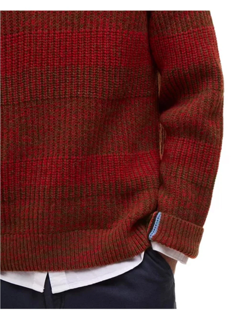 Barbour x Paul Smith Saddle Crewneck Sweater - Rosette Red